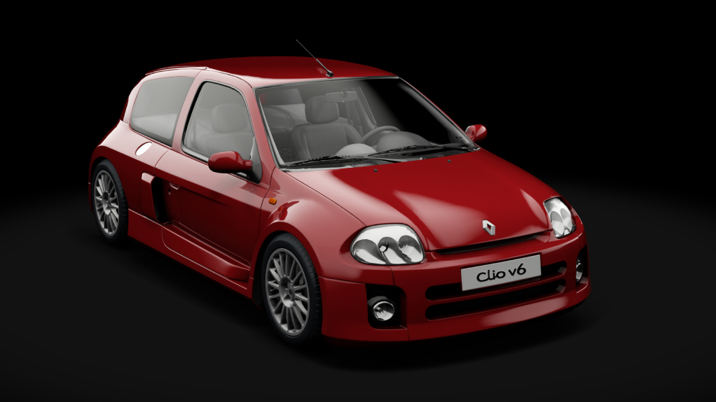 Renault Sport Clio V6 Phase I, skin 03_rouge_mars